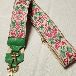 Strap guitar style, Traccola Cotton & Leather. Made in Italy.(New)